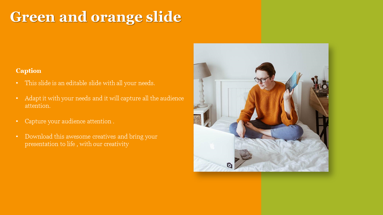 green and orange slide